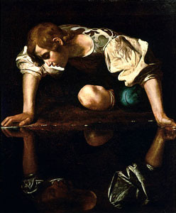 396px-Narcissus-Caravaggio_(1594-96)_edited